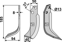 Fräsmesser 185x50mm, links gallery 18_2nd