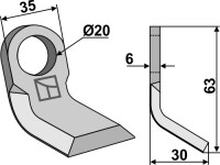 Y-Messer 63x35mm 2