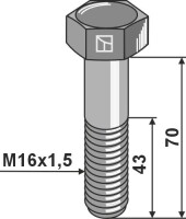 Schraube M16x1,5 - 8.8 2