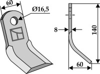 Y-Messer 140x60mm 2