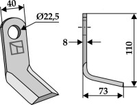 Y-Messer 110x40mm 2
