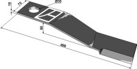 Mähermesser 490mm - rechts 2