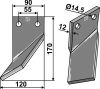 Rotorzinken 170x90mm, links gallery 36_2nd