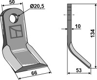 Y-Messer 134x50mm 2