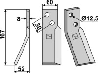 Rotorzinken 167x60mm, links