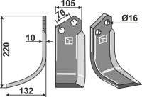 Fräsmesser 220x105mm, links gallery 30_2nd