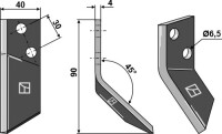 Futtermischwagenmesser, links 2