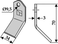 Y-Messer 70x34mm 2