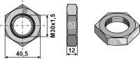Mutter M30x1,5 - rechts Gewinde 2