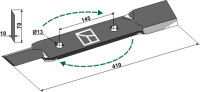 Mähermesser 410mm - rechts 2