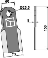 Gerades Messer 150x60mm - Altes Modell 2