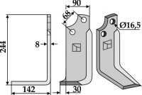 Fräsmesser 244x90mm, links gallery 43_2nd