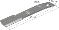 Mähermesser 635mm - links 2