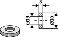 Scheibe Ø30x3xØ19 2