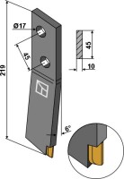 Schraubzinken - rechts - Hartmetall 2