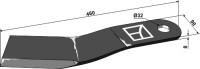 Mähermesser 460mm - links 2