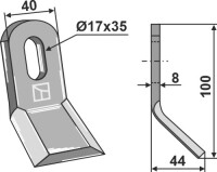 Y-Messer 100x40mm 2
