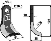 Y-Messer 105x40mm 2