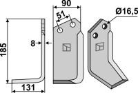Fräsmesser 185x90mm, links gallery 9_2nd