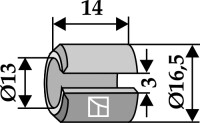 Spannbuchse 14xØ13xØ16,5 2
