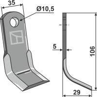 Y-Messer 106x35mm 2