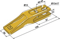 Standard Zahn für Frontladerschaufeln