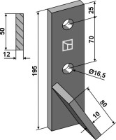 Schraubzinken - rechts 2