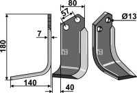 Fräsmesser 180x80mm, links gallery 10_2nd