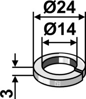 Federring Ø24x3xØ14 2
