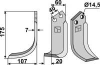 Fräsmesser 175x60mm, links gallery 2_2nd