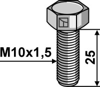 Sechskantschraube M10x1,5x25 ohne Mutter - Verzinkt 2