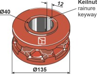 Nusskettenrad Ø135 2