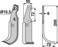 Fräsmesser 200x50mm, rechts 2