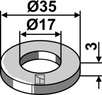 Unterlegscheibe Ø35x3xØ17 2