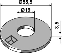 Unterlegscheibe Ø55,5x3,5xØ19 - ISO7093-1 2