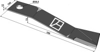 Mähermesser 760mm - rechts 2