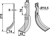 Fräsmesser 215x40mm, links gallery 44_2nd