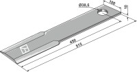 Mähermesser 515mm 2