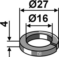 Federring Ø27x4xØ16 2