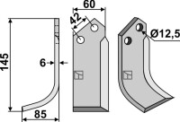 Fräsmesser 145x60mm, links gallery 1_2nd