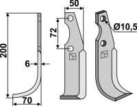 Fräsmesser 200x50mm, links 2