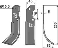 Fräsmesser 235x45mm, rechts gallery 20_2nd