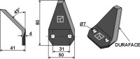 Futtermischwagenmesser, rechts - DURAFACE 2