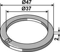 Passscheibe Ø47x2xØ37 2
