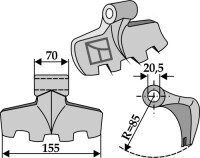 Hammerschlegel 155x70mm 2