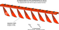 Abstreiferschiene mit 15 Spaten - links gallery
