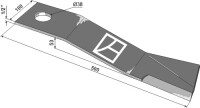 Mähermesser 500mm - rechts 2