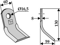 Y-Messer 130x60mm 2