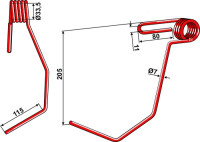 Striegelzinken Ø7mm 2