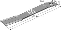 Mähermesser 710mm 2